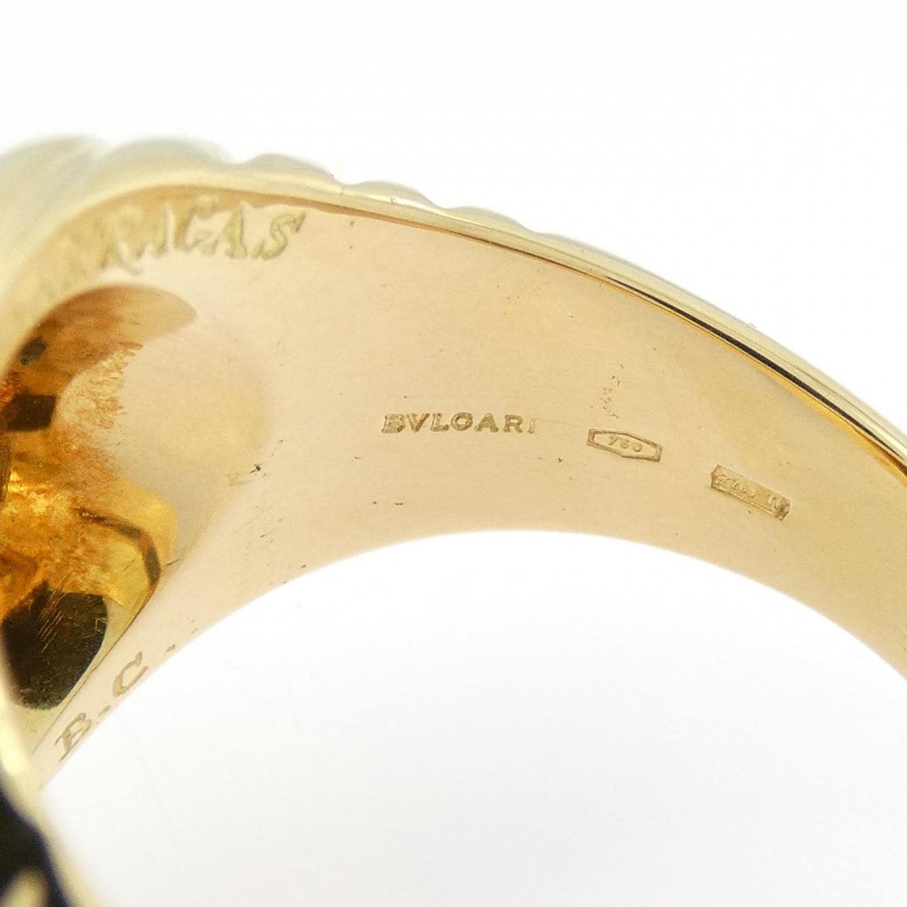 ブルガリ 750YG/ブロンズ リング