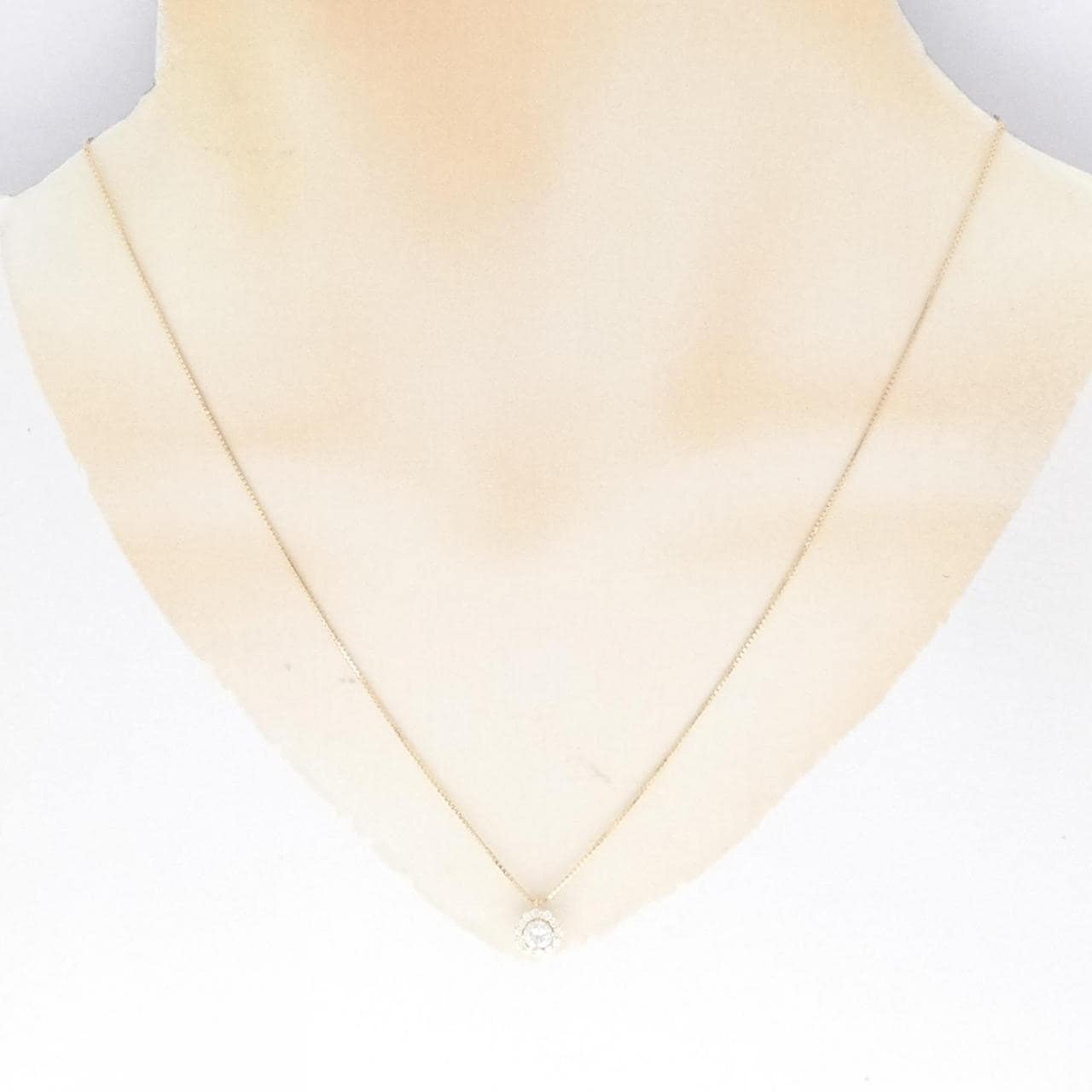 [BRAND NEW] K18YG Diamond Necklace 0.263CT F SI2 Good
