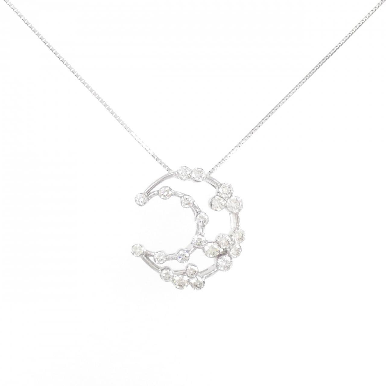 K18WG ダイヤモンド ネックレス 0.95CT