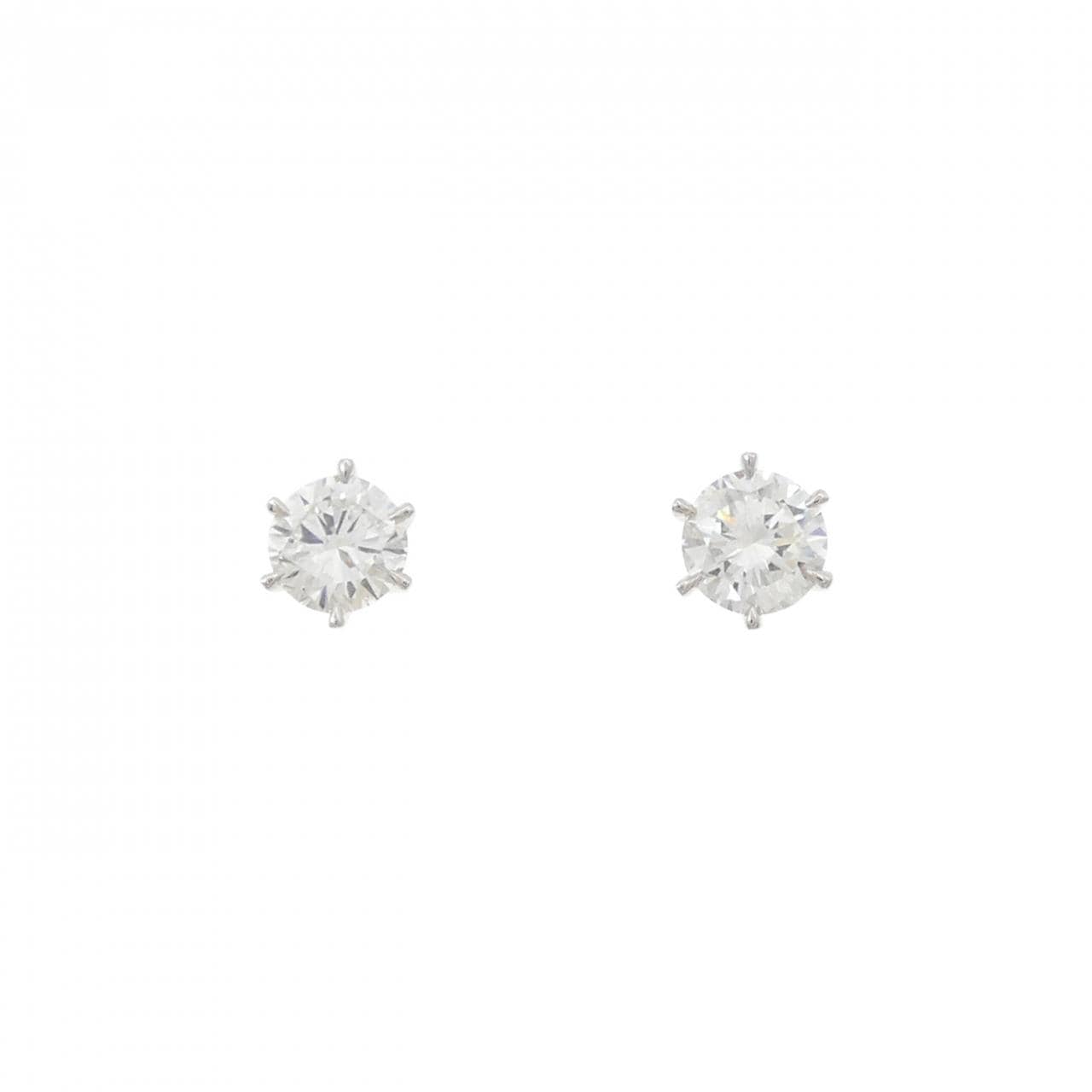 【新品】PT900 ダイヤモンド ピアス 0.437CT 0.404CT G VS1 Good