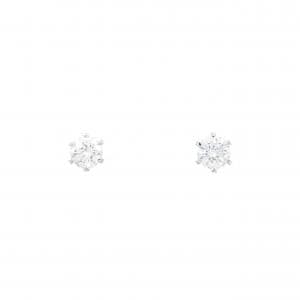 【リメイク】PT900/ST ダイヤモンド ピアス 0.217CT 0.235CT F VS1 EXT H&C