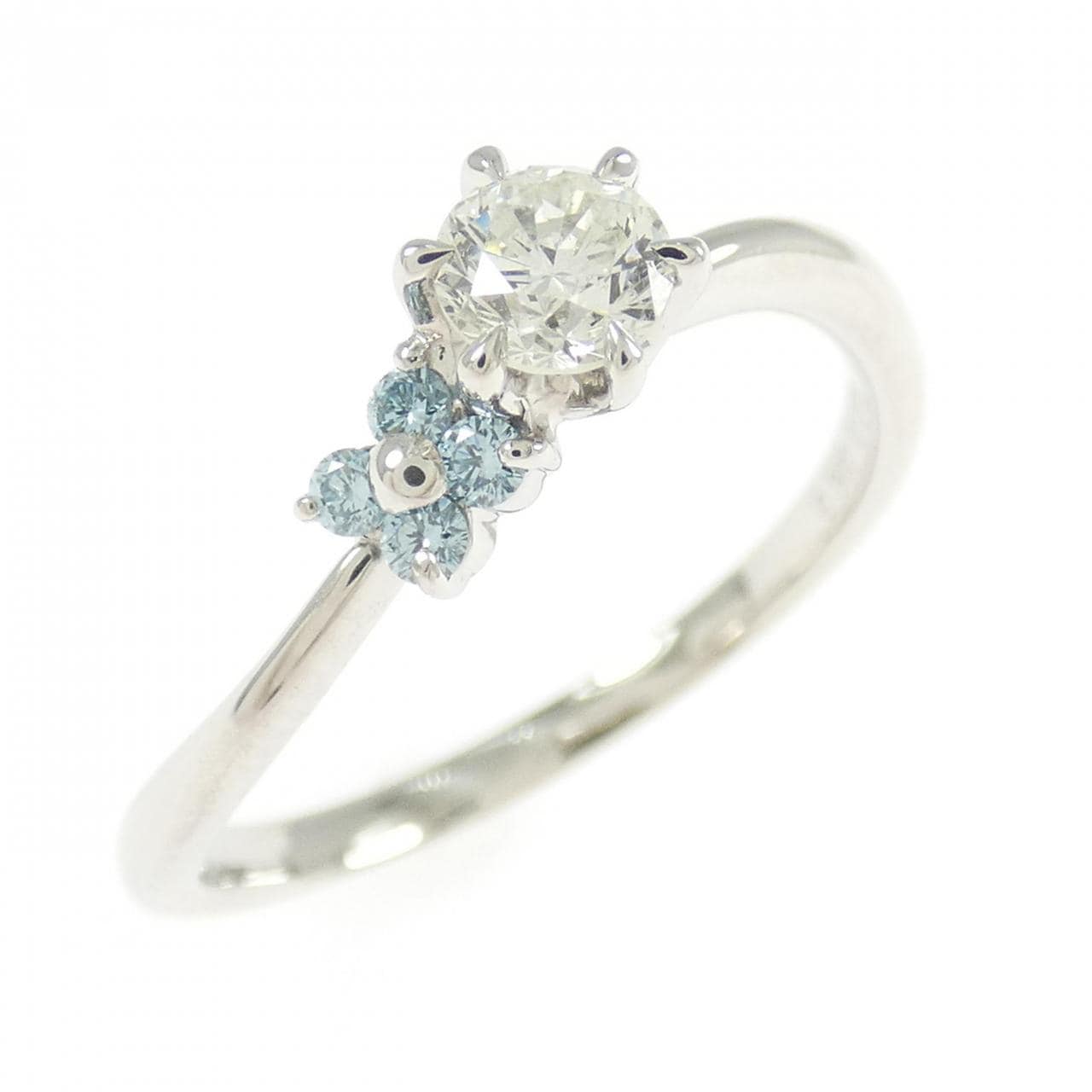 PT950 フラワー ダイヤモンド リング 0.302CT J SI2 Good