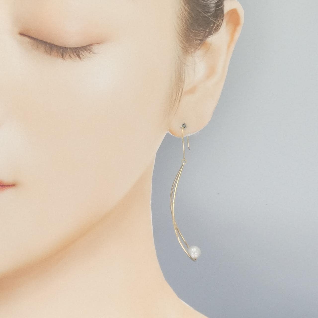 K18YG アコヤパール ピアス 6.1mm