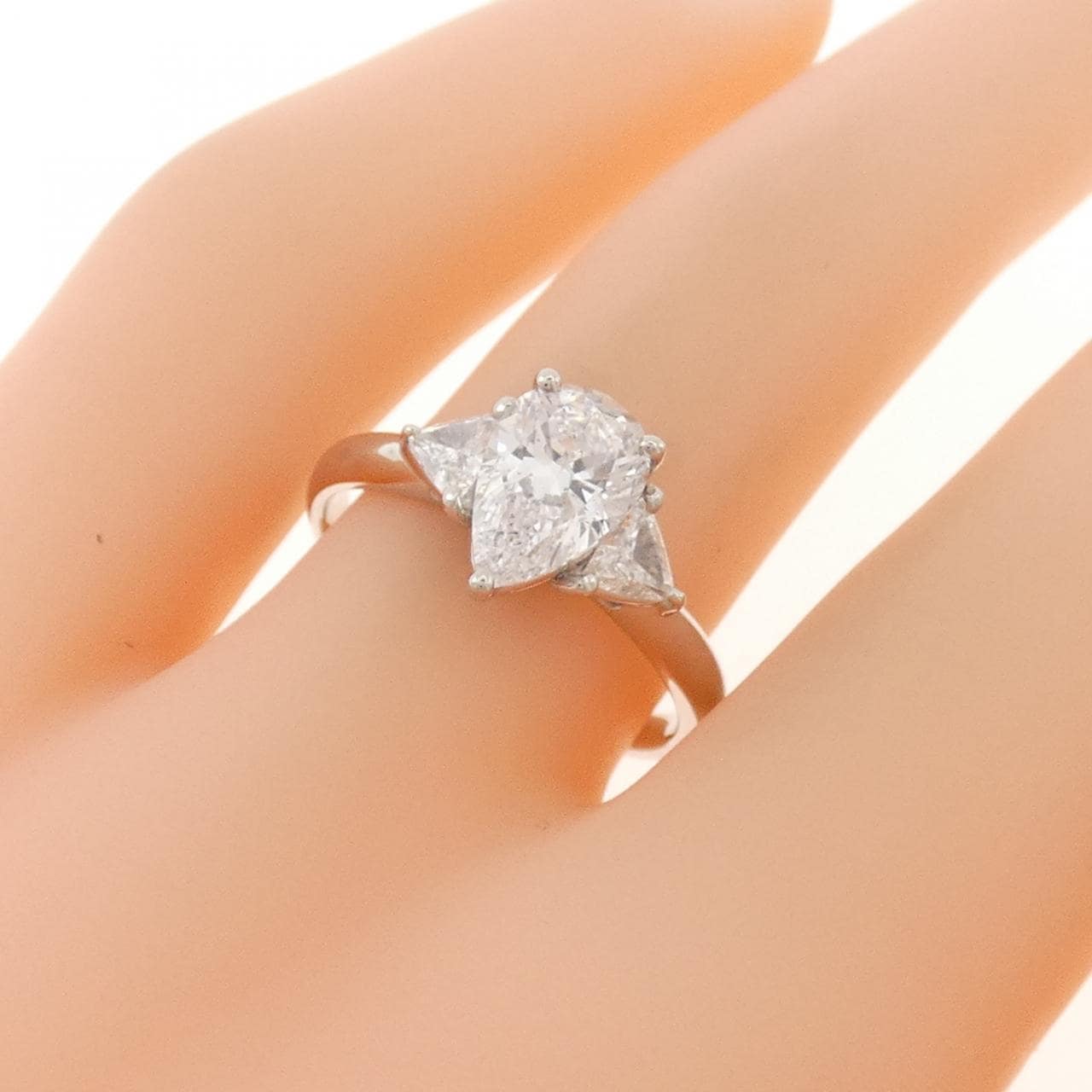 PT900 ダイヤモンド リング 1.089CT D SI2 ペアシェイプ