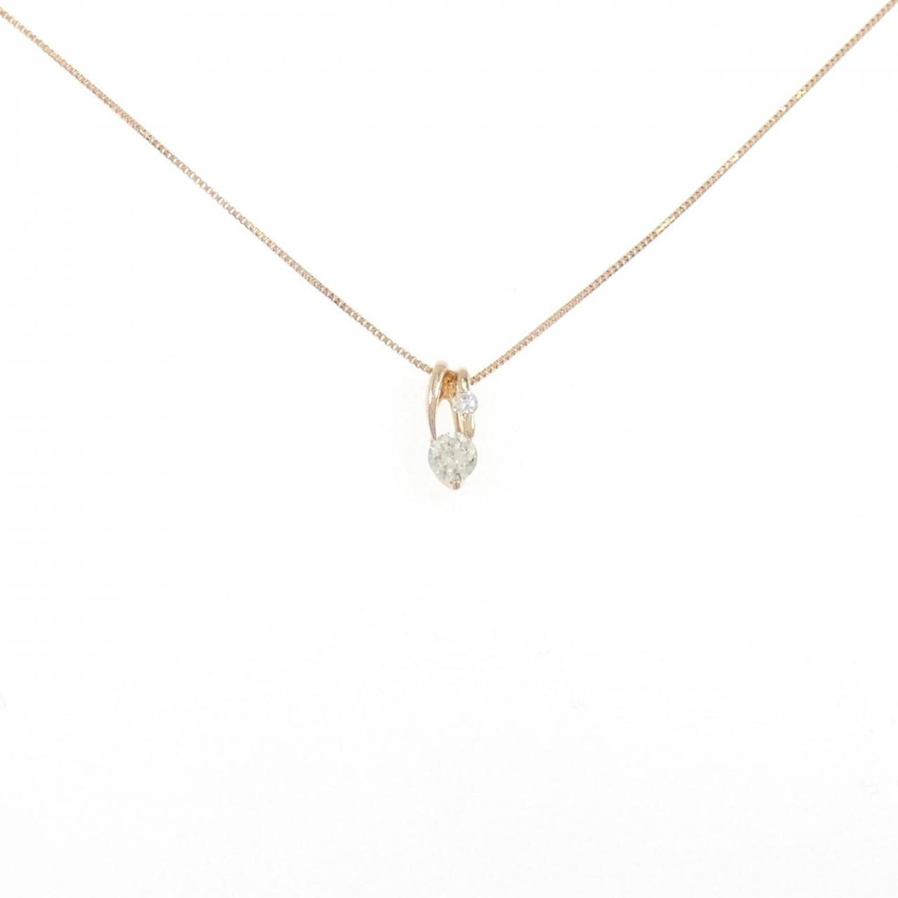 K18PG ダイヤモンド ネックレス 0.18CT