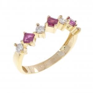 K18YG ルビー リング 0.36CT