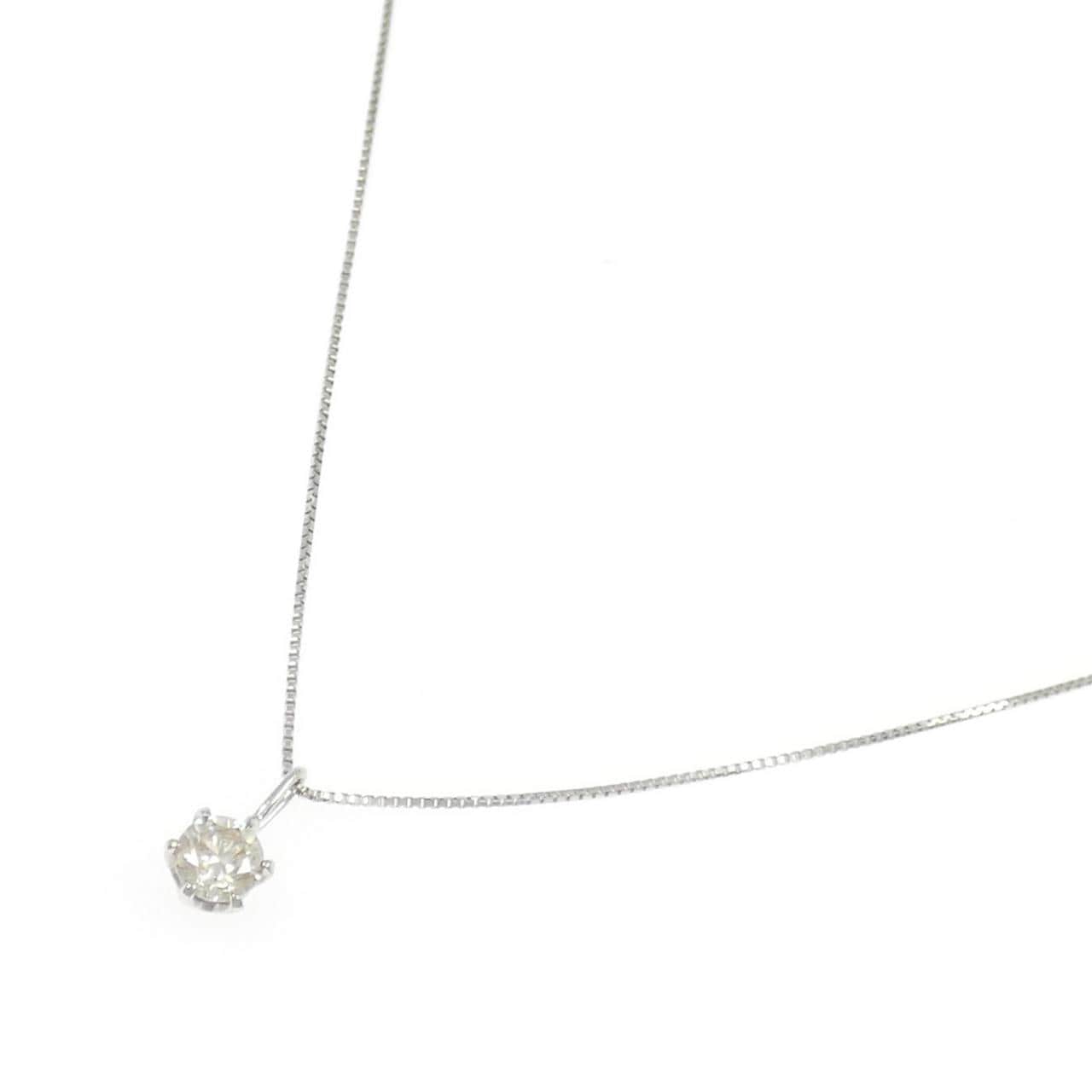 PT900/PT850 ソリティア ダイヤモンド ネックレス 0.30CT
