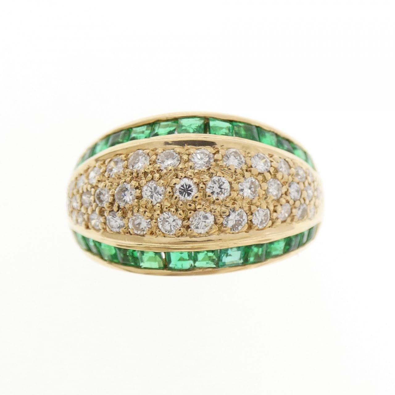 18KYG エメラルド リング 0.86CT
