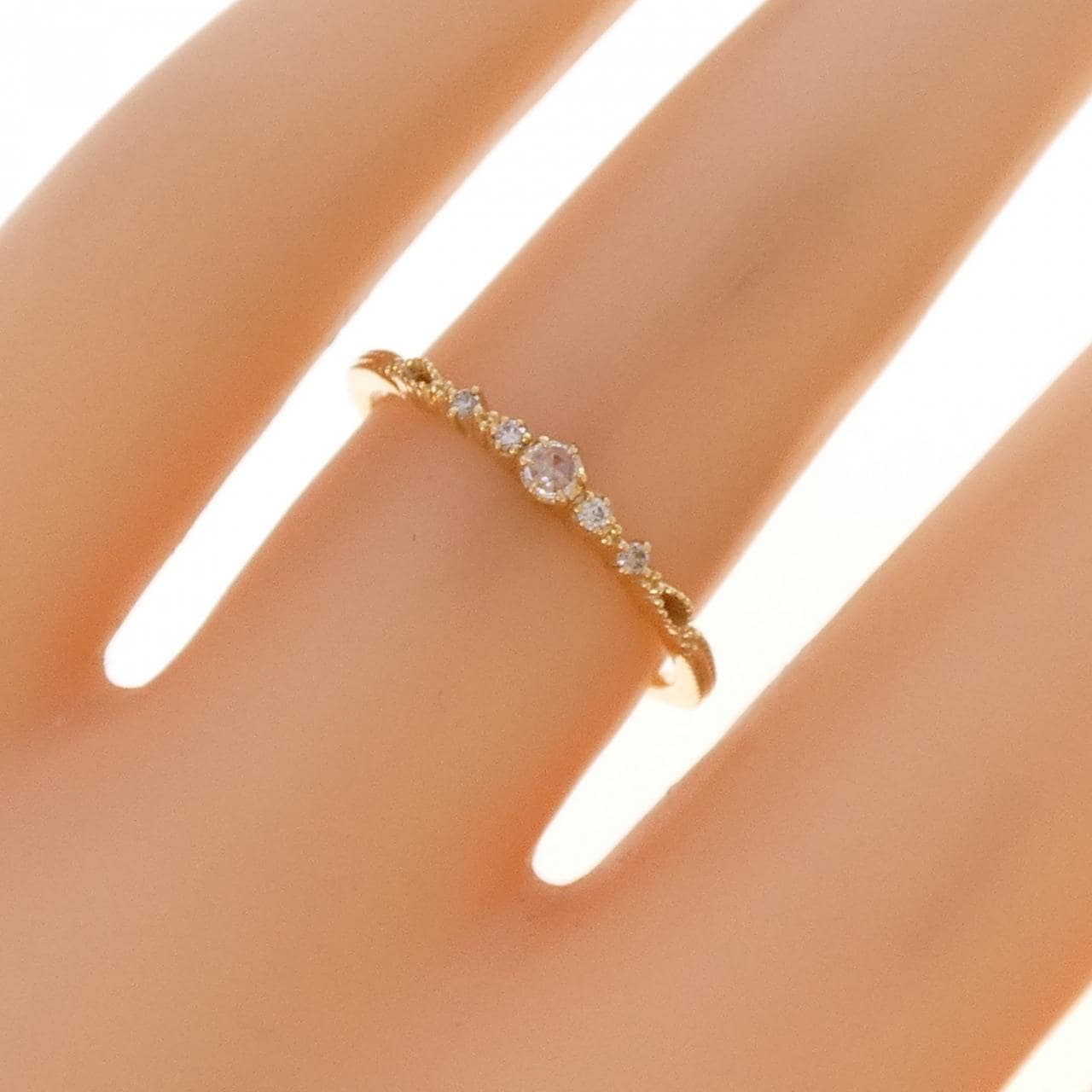 アガット ダイヤモンド リング 0.04CT