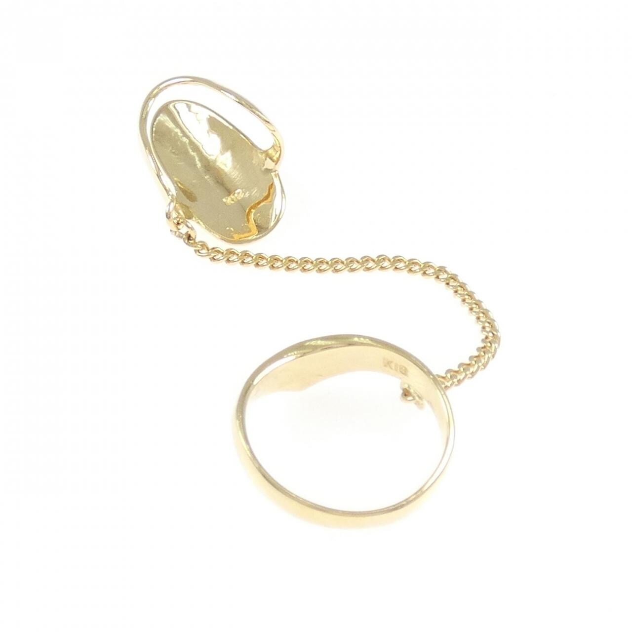 K18YG ダイヤモンド ピンキーリング 0.02CT
