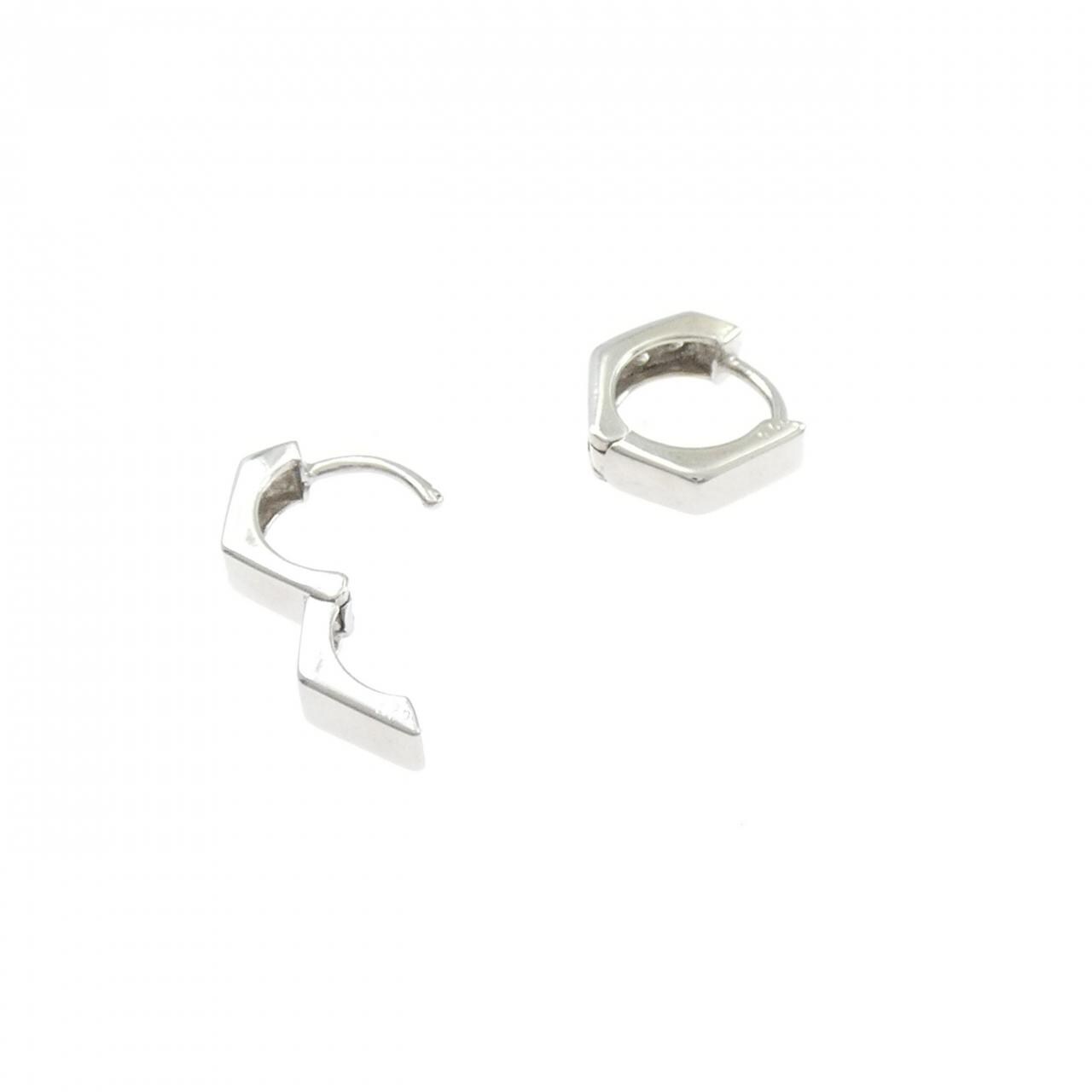 K18WG ダイヤモンド ピアス 0.12CT