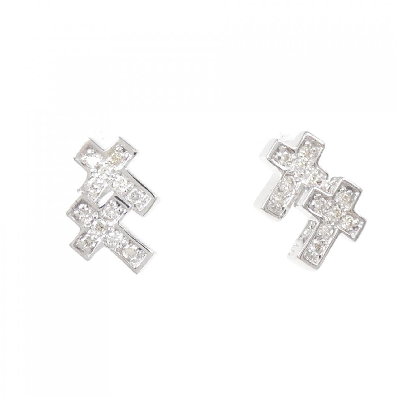 K18WG ダイヤモンド ピアス 0.20CT
