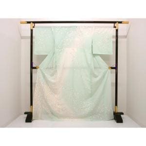 【未使用品】単衣　駒絽訪問着　刺繍加工ボカシ染