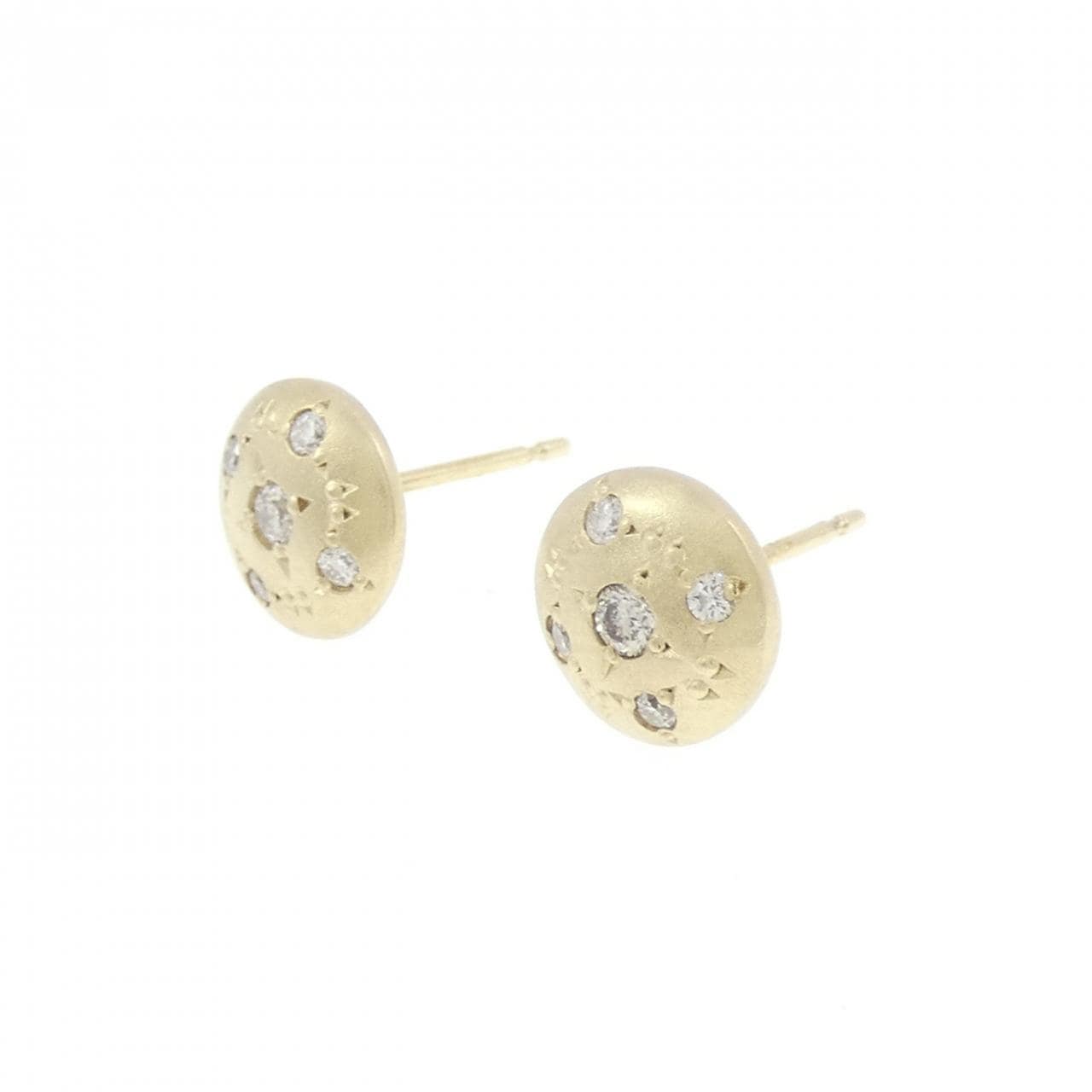 K10YG ダイヤモンド ピアス 0.14CT