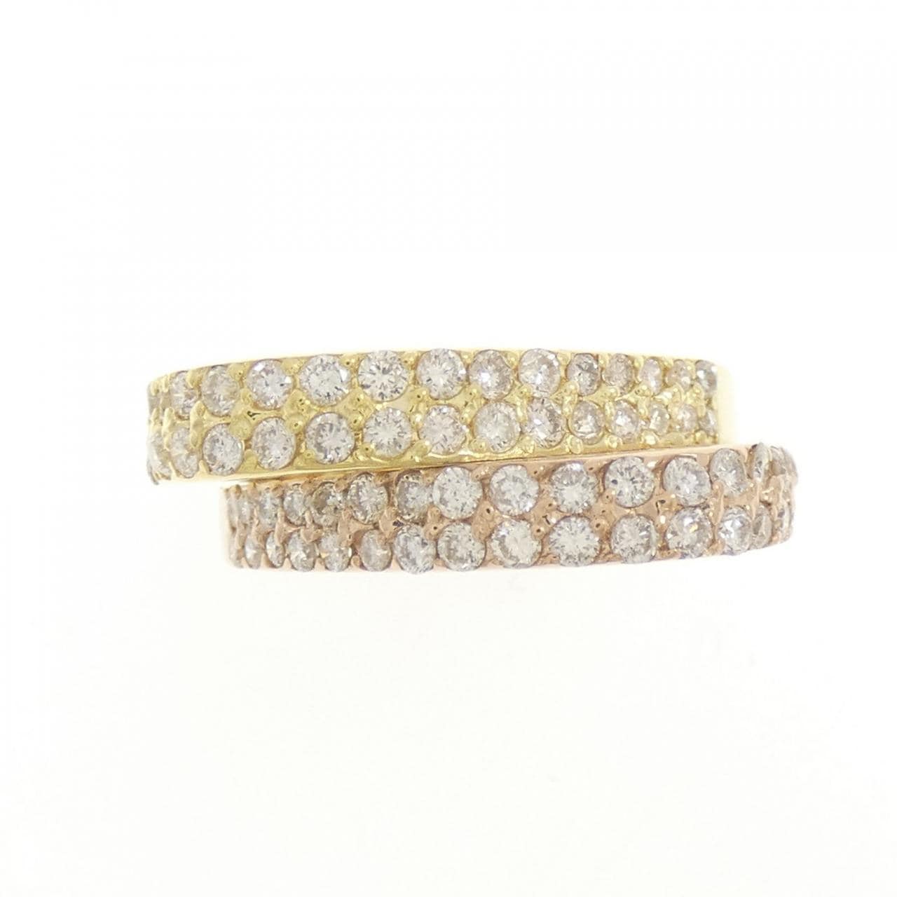 K18YG/K18PG ダイヤモンド リング 0.92CT