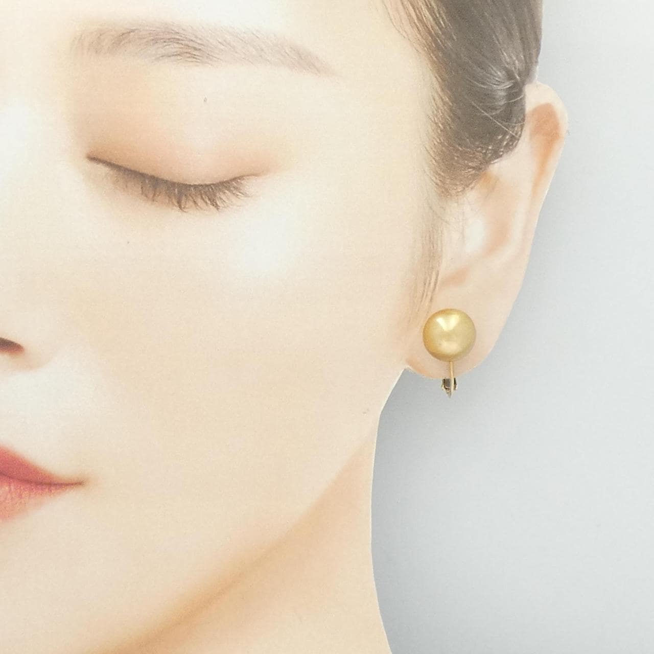 K18YG 白蝶パール イヤリング 11.4mm