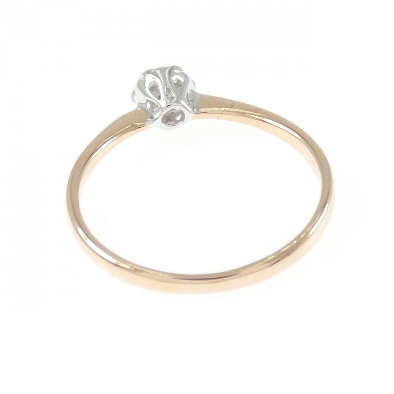K18PG/K18WG フラワー ダイヤモンド リング 0.15CT