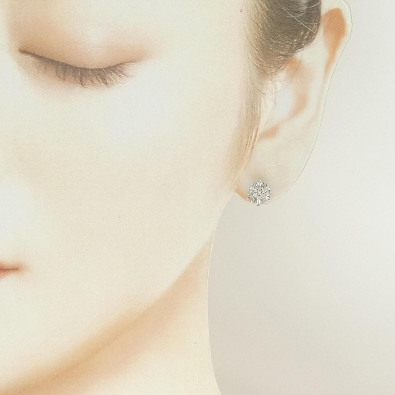 K18WG ダイヤモンド ピアス 0.34CT