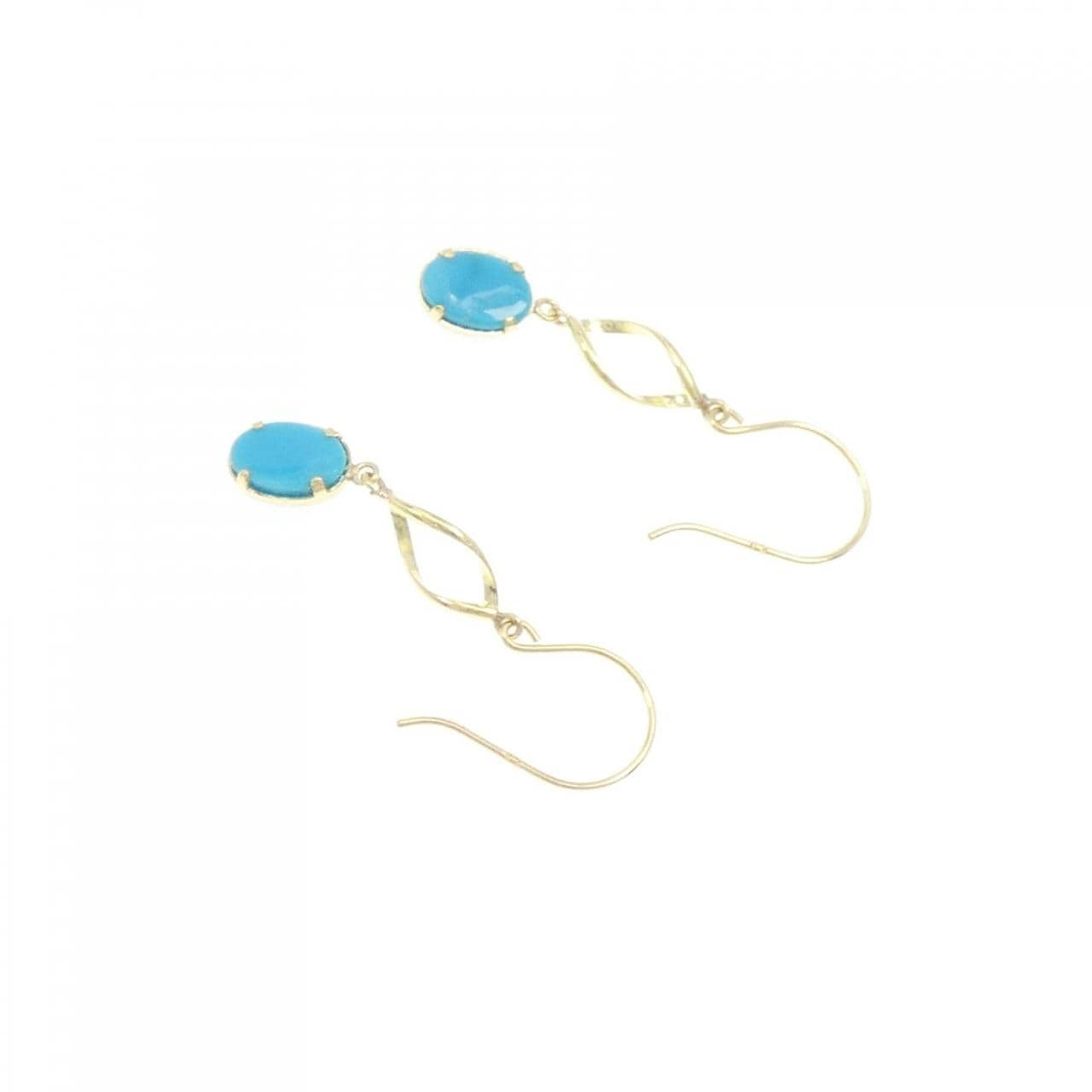 K18YG turquoise earrings