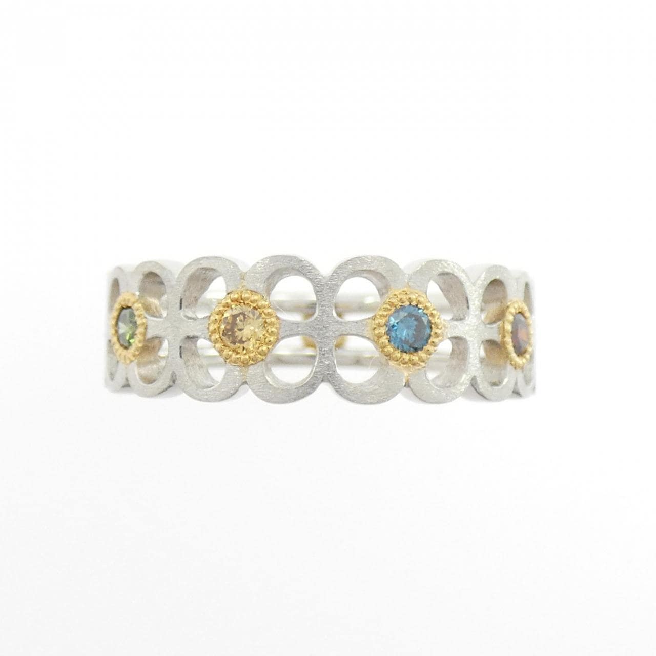 PT900/K18YG Diamond Ring 0.19CT