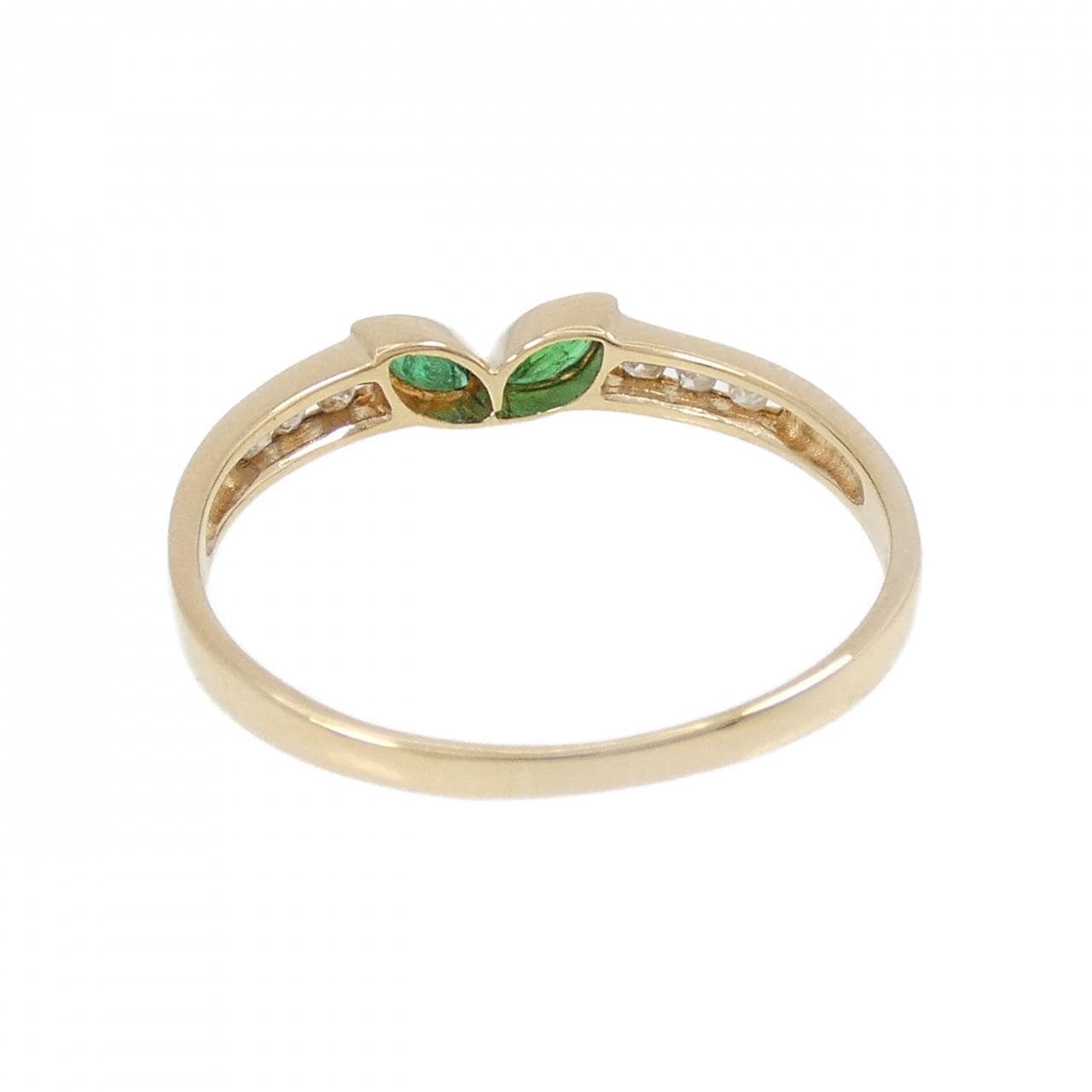 K18YG エメラルド リング 0.18CT