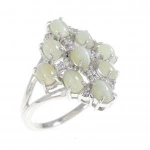 K18WG クリソベリルキャッツアイ リング 2.50CT