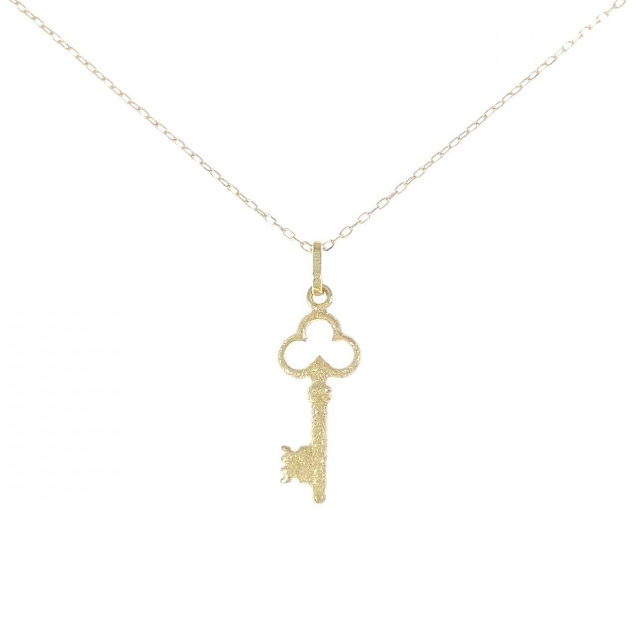 K18YG key necklace