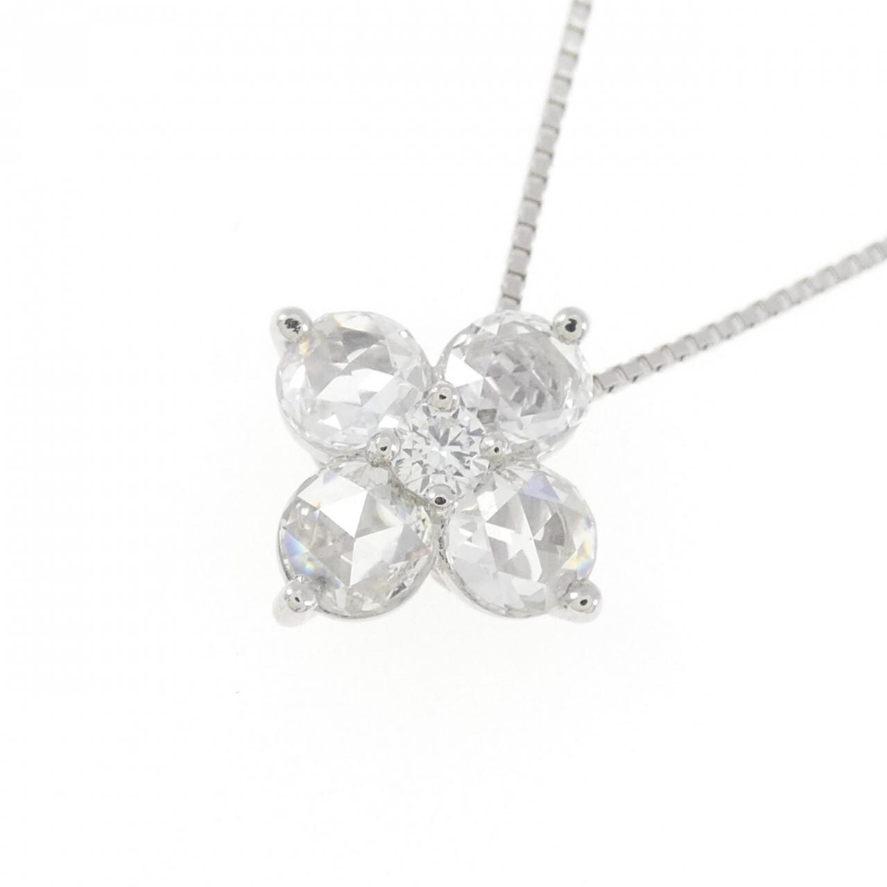 PT Flower Diamond Necklace 0.80CT