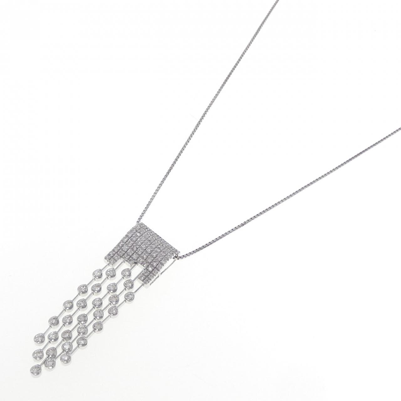 K18WG ダイヤモンド ネックレス 1.15CT