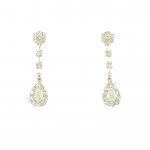 【新品】K18YG ダイヤモンド ピアス 0.80CT