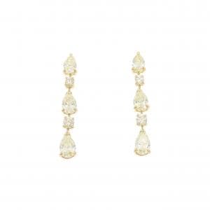 【新品】K18YG ダイヤモンド ピアス 1.00CT
