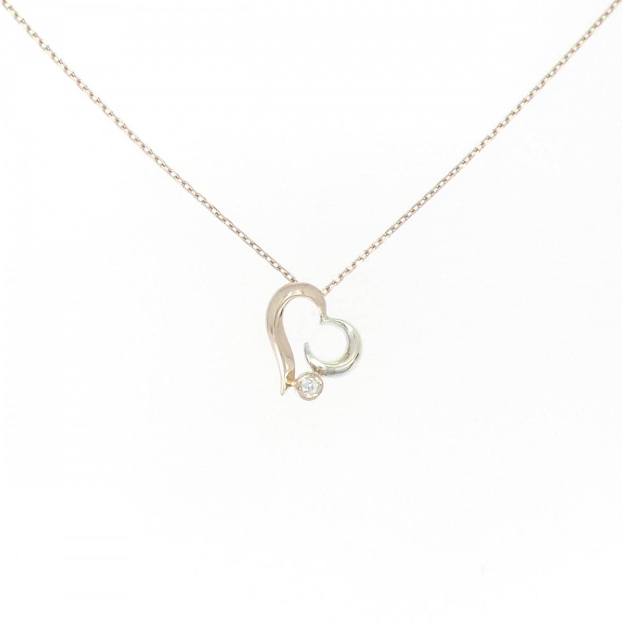 スタージュエリー ハート ダイヤモンド ネックレス 0.01CT