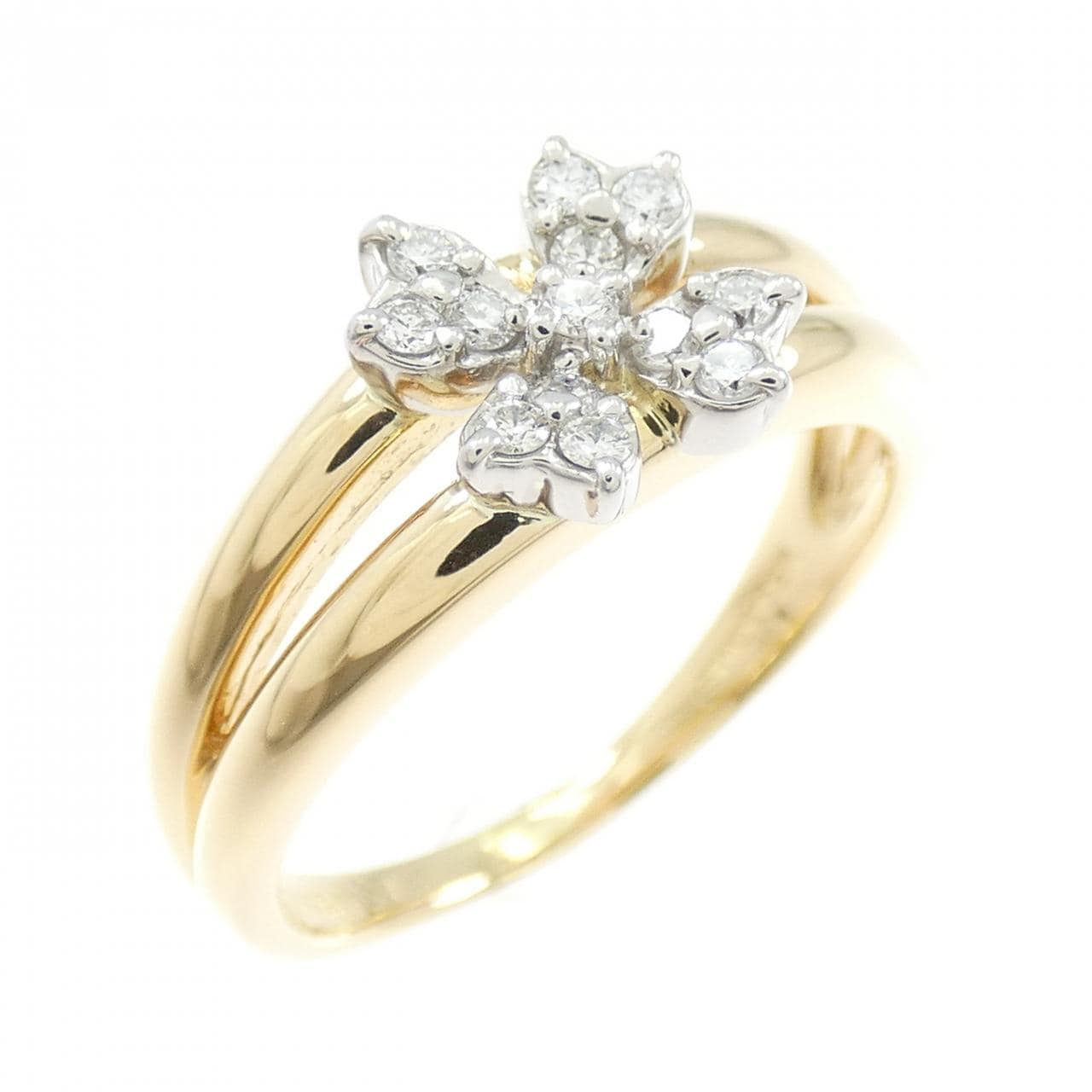 ヴァンドーム フラワー ダイヤモンド リング 0.13CT