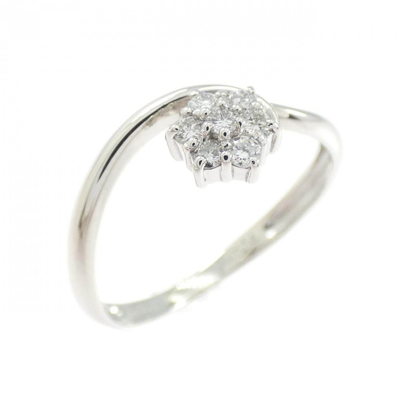 PT900 フラワー ダイヤモンド リング 0.14CT