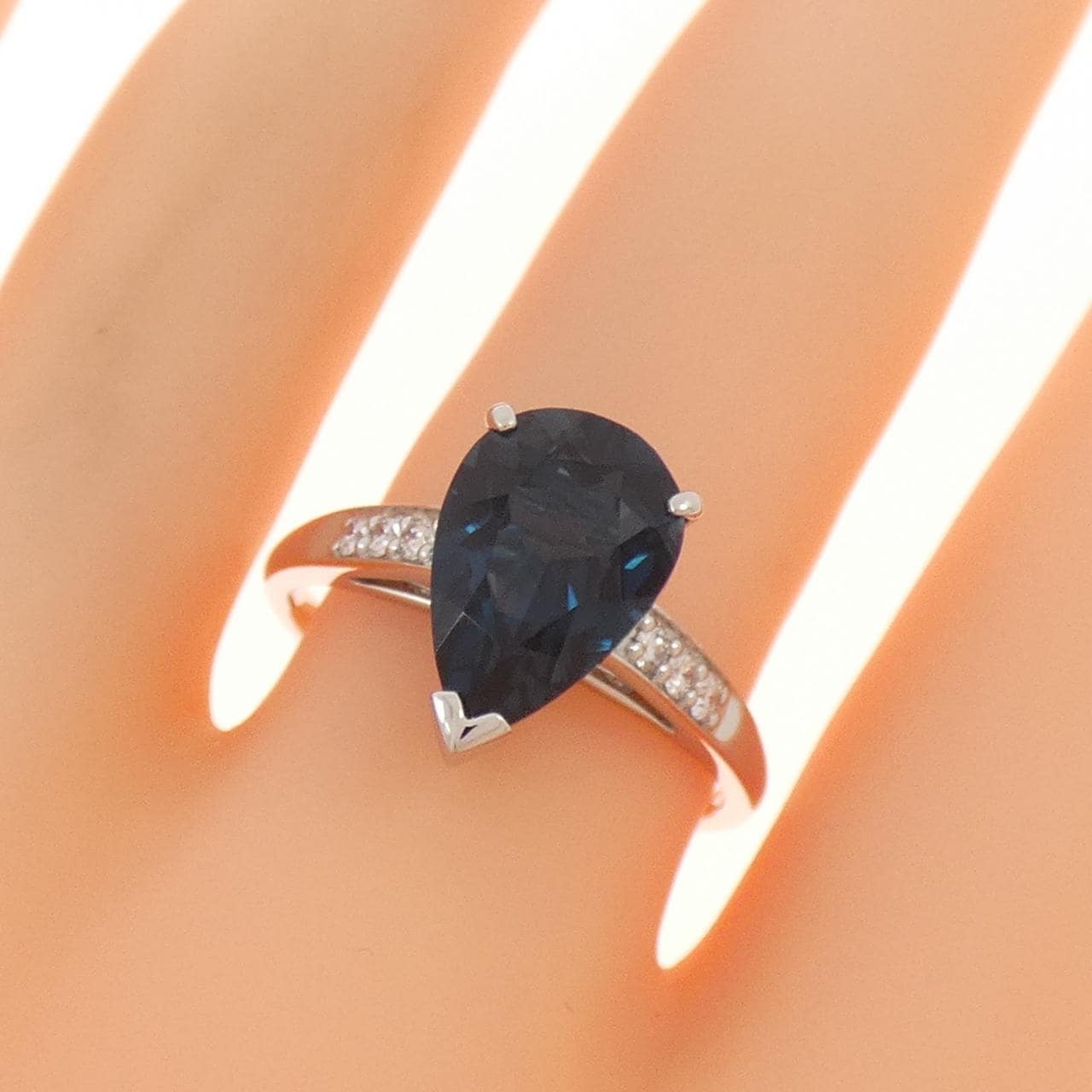 PT950 ブルートパーズ リング 3.00CT