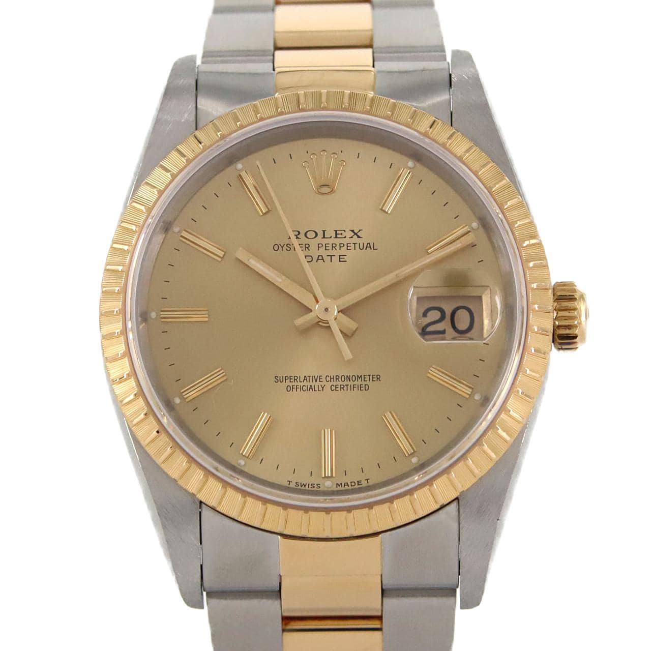 ロレックス オイスターパーペチュアルデイト 15223・3 SSxYG 自動巻 N番