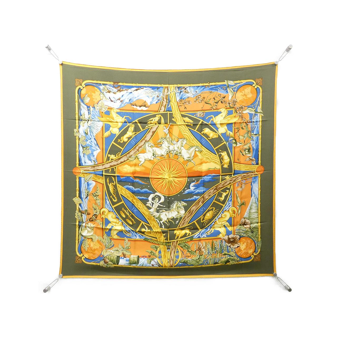 エルメス RYTHMES DU MONDE カレ スカーフ