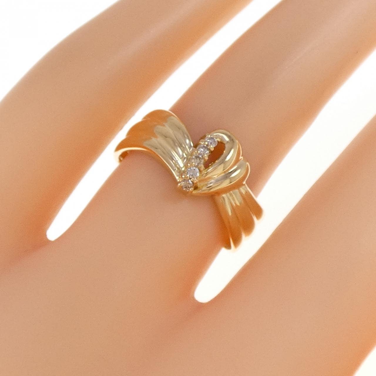 K18YG ダイヤモンド リング 0.05CT