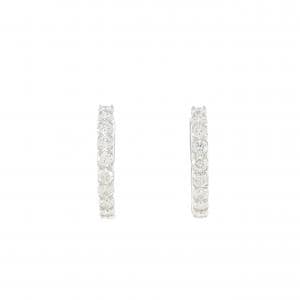 【新品】PT フープ ダイヤモンド ピアス 1.005CT