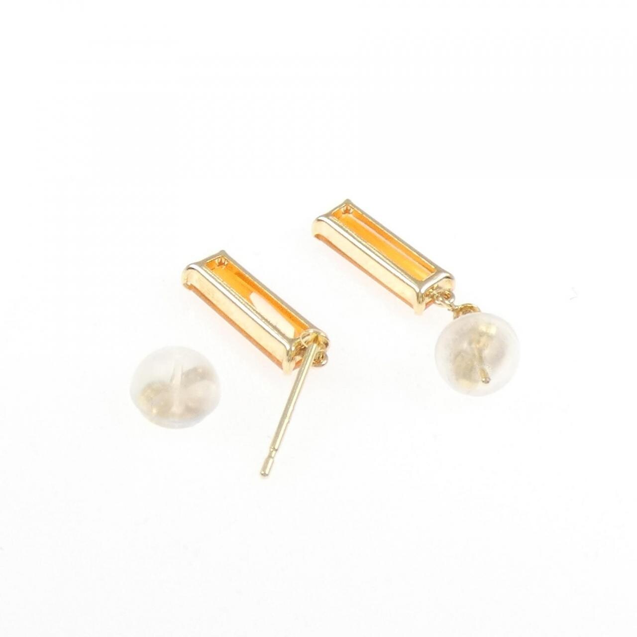[新品] K18YG 玛瑙耳环