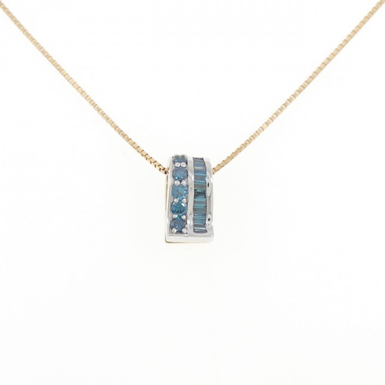 K18YG/K18WG钻石项链 0.37CT