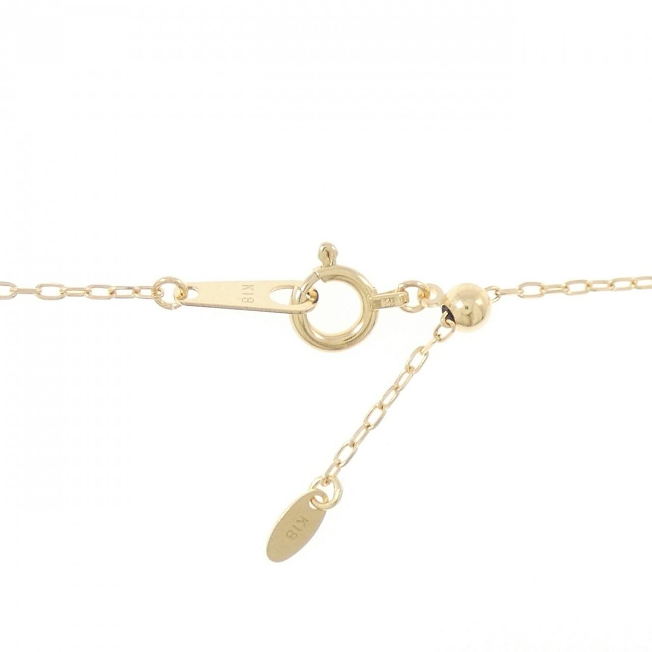 K18YG ソリティア ダイヤモンド ネックレス 0.11CT