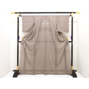 単衣　絽織小紋