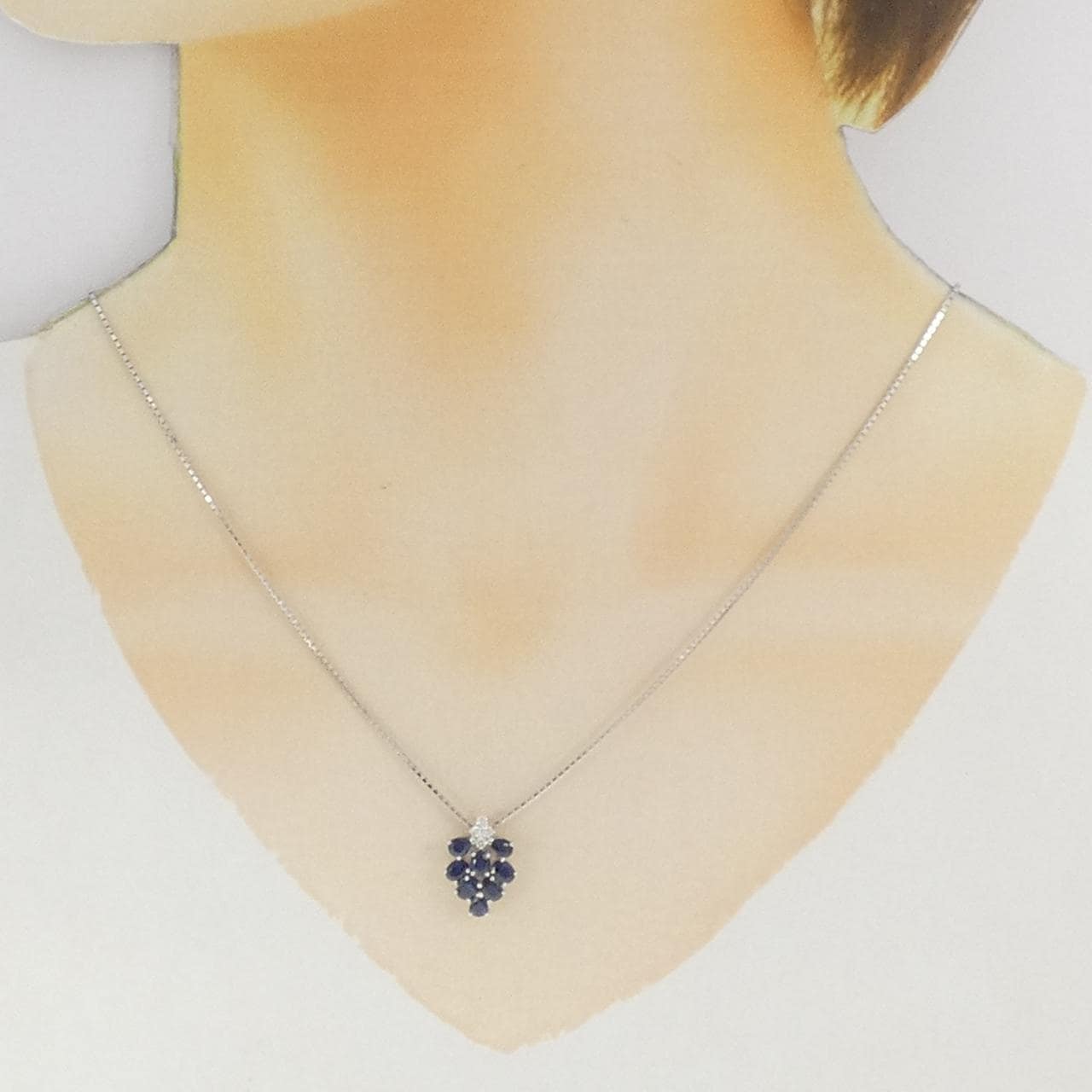 ジーエスティービー サファイヤ ネックレス 1.30CT