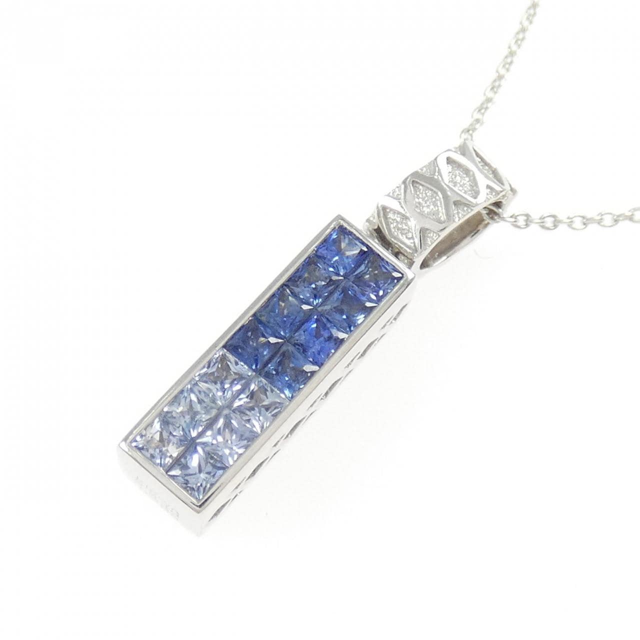 K18WG サファイヤ ネックレス 0.82CT
