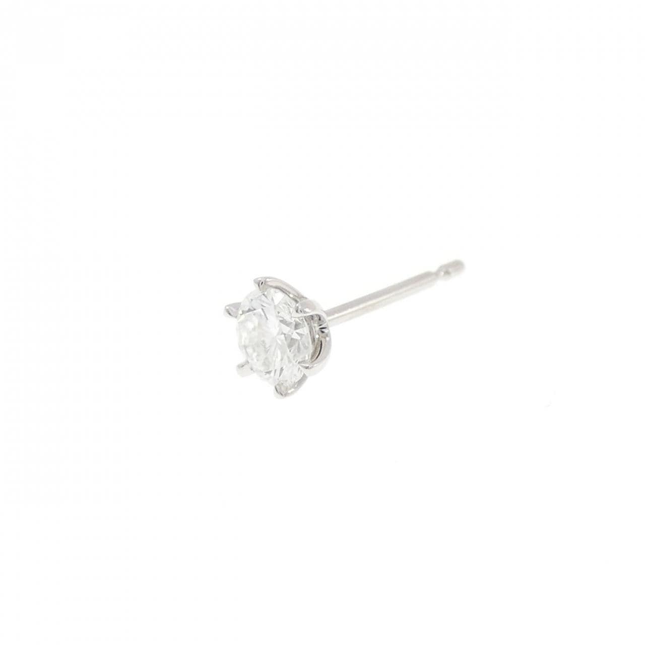 【リメイク】PT900/ST ダイヤモンド ピアス 0.263CT G VS2 VG 片耳