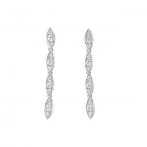 K18WG ダイヤモンド ピアス 0.88CT