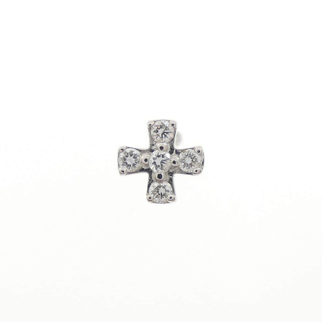 PT/PT900 ダイヤモンド ピアス 0.07CT 片耳
