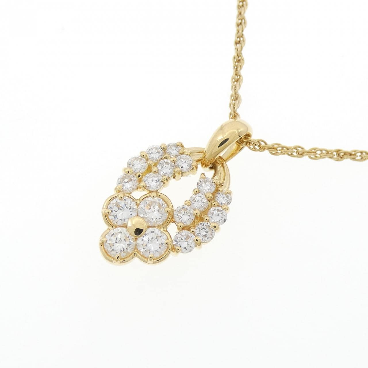 K18YG ダイヤモンド ネックレス 1.01CT