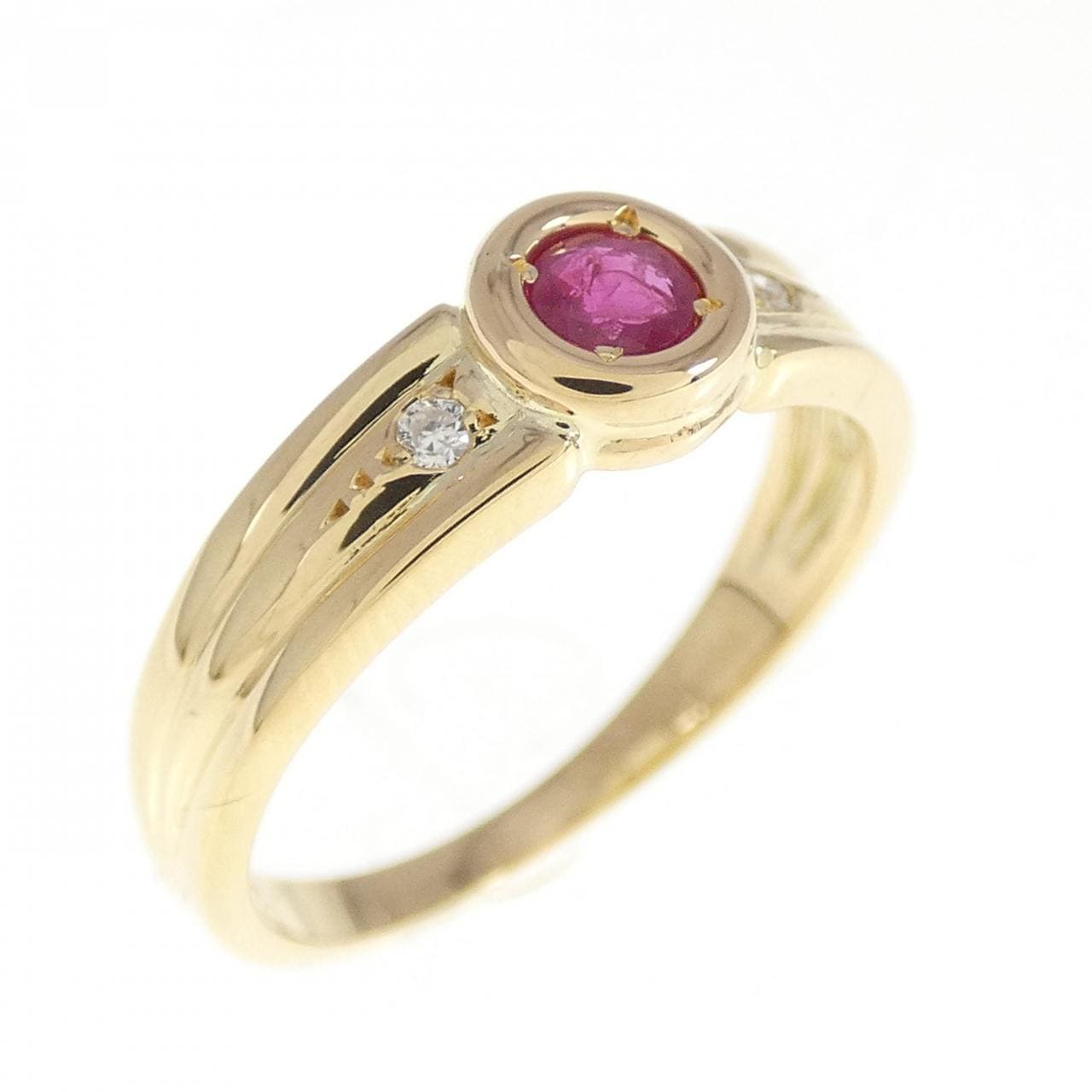K18YG ルビー リング 0.17CT